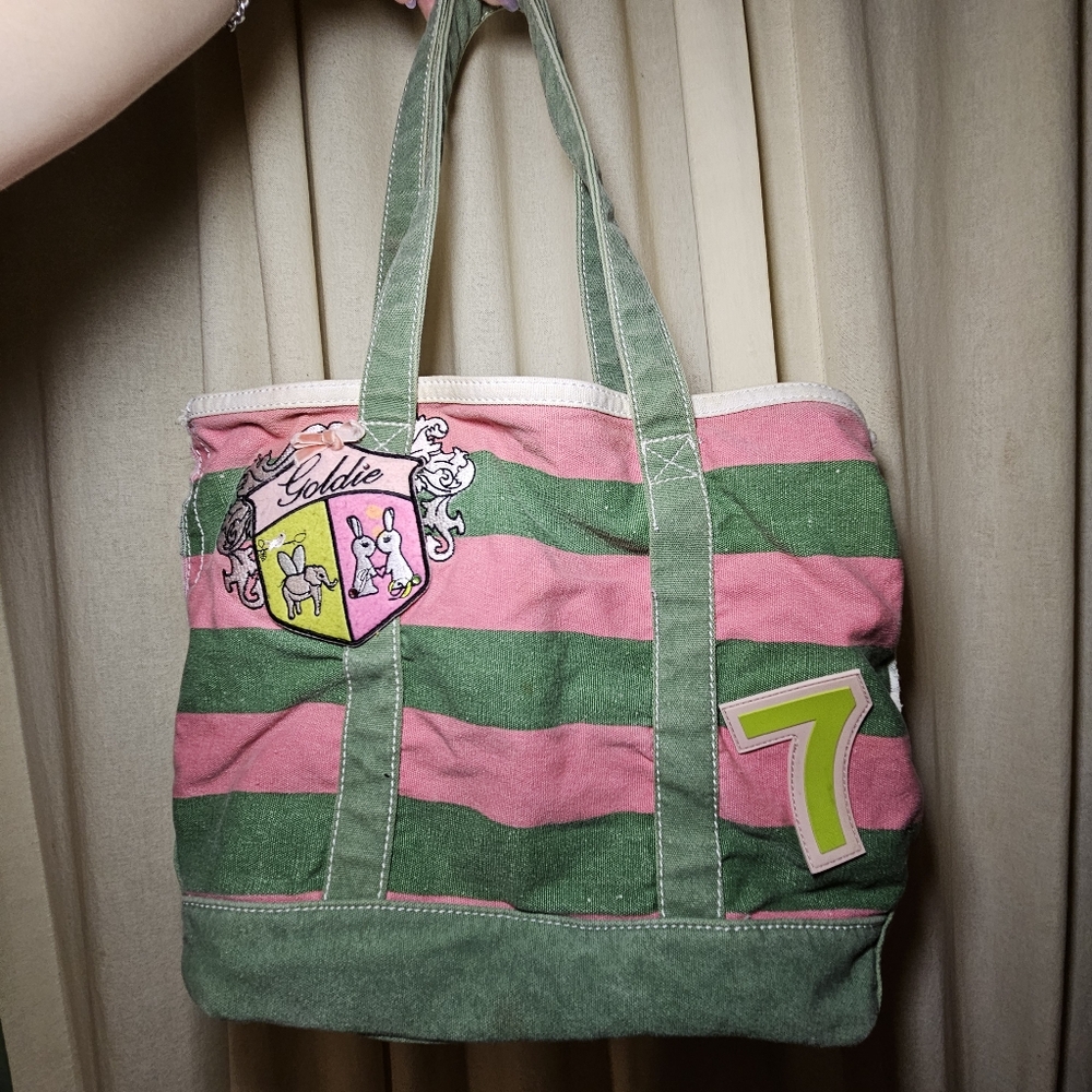 Limited Edition Goldie Y2K striped tote